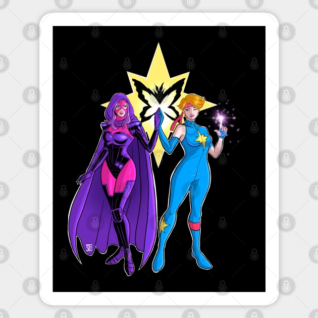 Psylocke And Dazzler BFF’s Sticker by sergetowers80